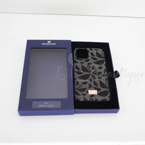 Defects Swarovski 5552794 Swanflower Smartphone Case Cover iPhone 11 Pro Black - Picture 1 of 13